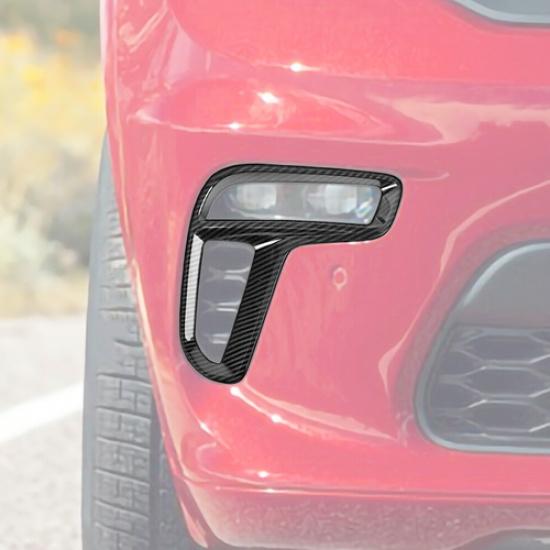 For Dodge Durango -2026 ABS Carbon Front Fog Light Cover Fog Lamp Frame Trim