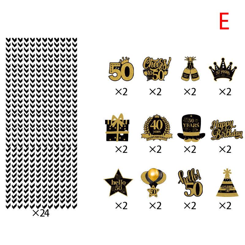 24pcs Men Women Birthday Disposable Straw 18th 30th 40th 50th 60th Birthday Paper Straw Anniversary Birthday Party Supplies