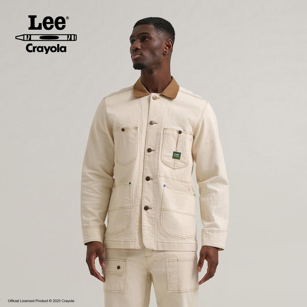 Lee Comfortable Color Block Polo Collar Regular Loose Fit Casual Jacket Men jackets LMT011407209320A09468