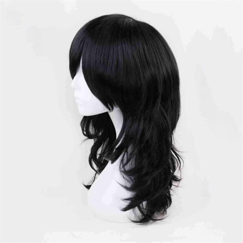 Shouta Aizawa Cosplay Paruka 45cm Černá Kudrnatá Vlnitá Tepelně Odolné Syntetické Vlasy Anime Paruky + Síťka na Paruku