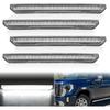 Nilight Fender Side Marker Lights 4PCS for -2025 GMC Sierra 2500HD 3500HD 36LED Clear Len White Waterproof Shock Resistant Easy Tallation Plug and
