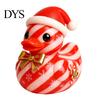 Holiday Home Ornament Set Christmas Duck Figurine, Resin Sculpture for Decor, Cute Desk Decor Desktop Ornaments with Festive Elements Indoor