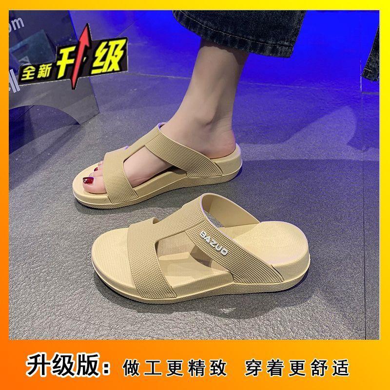 Student Flat-heeled Sandals Women's Comfortable Soft-soled Wear-resistant Casual Versatile Beach Shoes Summer and Autumn New Models