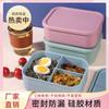 Food-Grade Silicone Lunch Box Set Microwave Safe Bento Container Office Workers Students Portable Meal Prep