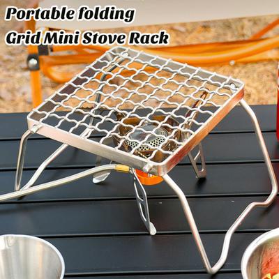 Hochstabiler, hitzebeständiger, rostfreier, tragbarer, zusammenklappbarer Picknick-Grillrost, Campingzubehör