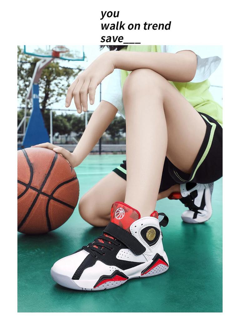 Captain Kids' Lightweight Non-Slip Basketball Sneakers for All Seasons