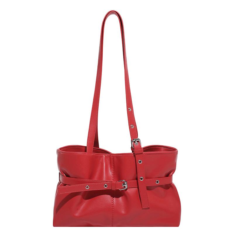 

New shoulder bag women s large-capacity spring and summer commuter big bag fashionable high-end simple tote women s bag красный