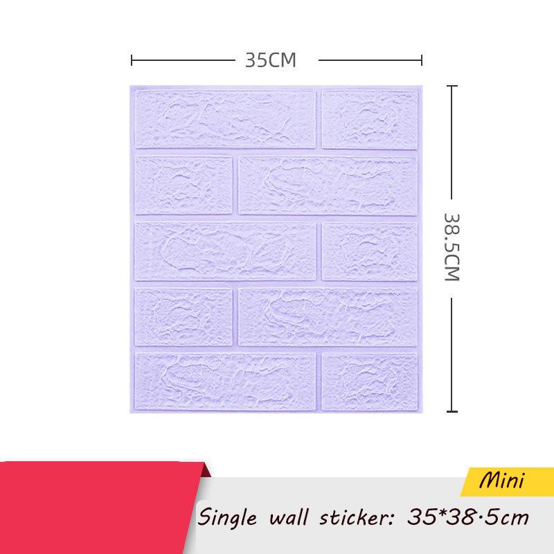35*38.5cm 3D Wall Sticker Self Adhesive Panel Living Room Background Brick Waterproof Wallpapers Mural Bedroom DIY Decorative