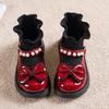 New Children's Princess Sock Boots Spring and Autumn Toddler Baby Sock Shoes Girls' Bowknot Pearl Sock Boots