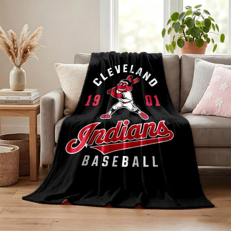 Cleveland Guardians blanket Flannel Blanket Soft Cozy Plush Throw for Sofa Bed Lightweight Home Decoration