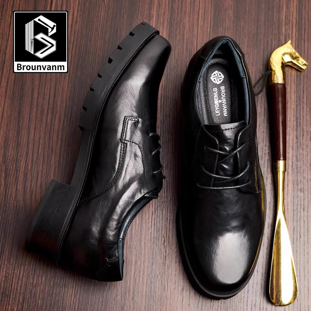 Bo Wei Business Dress Lederschuhe Herren Lederschuhe Dicke Sohlen Erhöhen Das Temperament Derby Schuhe Herren Schnürsenkel