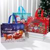 5PCS 33x25x17cm Christmas Handheld Gift Bags for Kids Party Supplies Snowman Packing Candy Presents Bag Reusable Non Woven TMZ