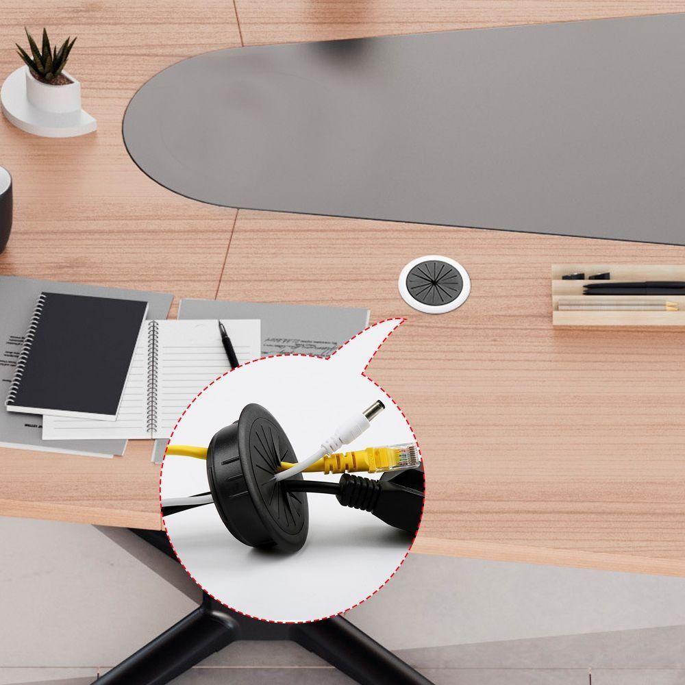 Plastic Wire Hole Covers Grommet Round Desk Cord Grommet Cable Fastener Cable Hole Cover  Table