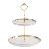 Weiyi Light Luxury 2-Tier Ceramic Serving Tray