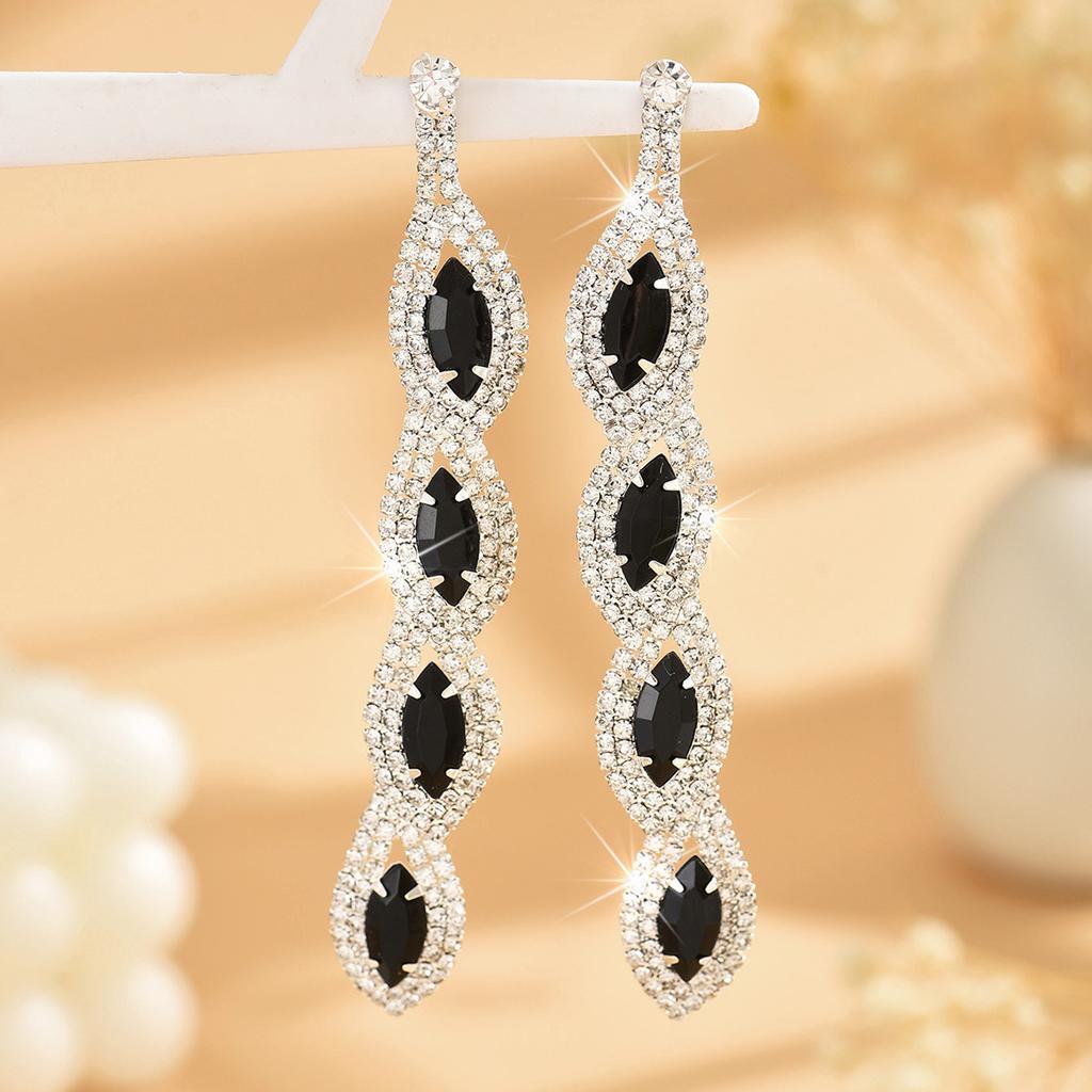 Multi-Colored Flower Earrings, High-End Handmade Earrings, Niche Jewelry, Elegant Diamond-Set Earrings, Women'S