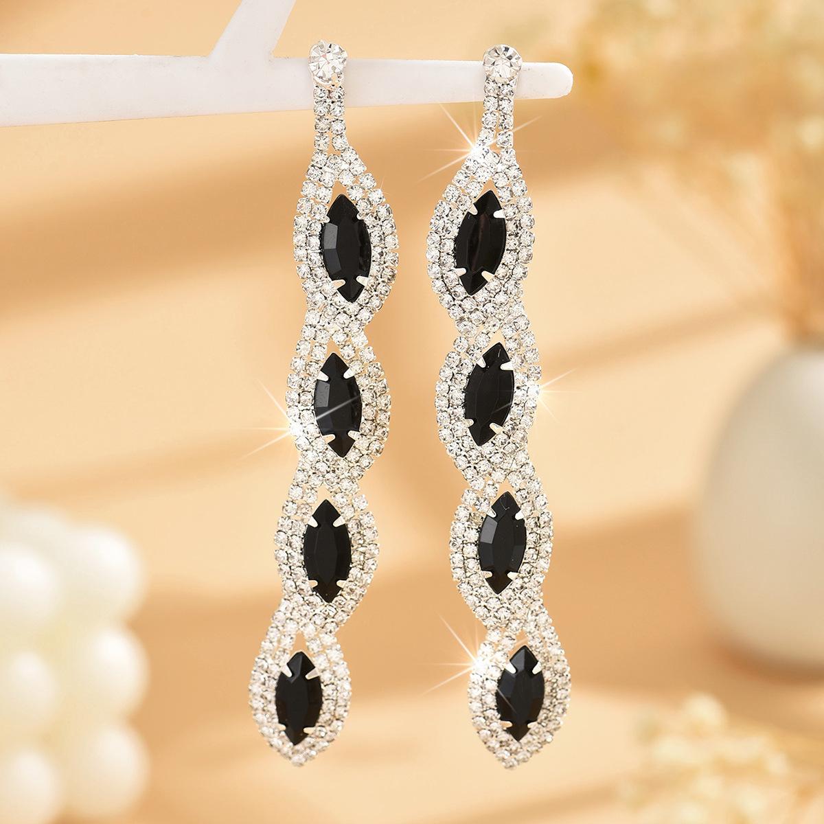 Multi-Colored Flower Earrings, High-End Handmade Earrings, Niche Jewelry, Elegant Diamond-Set Earrings, Women S