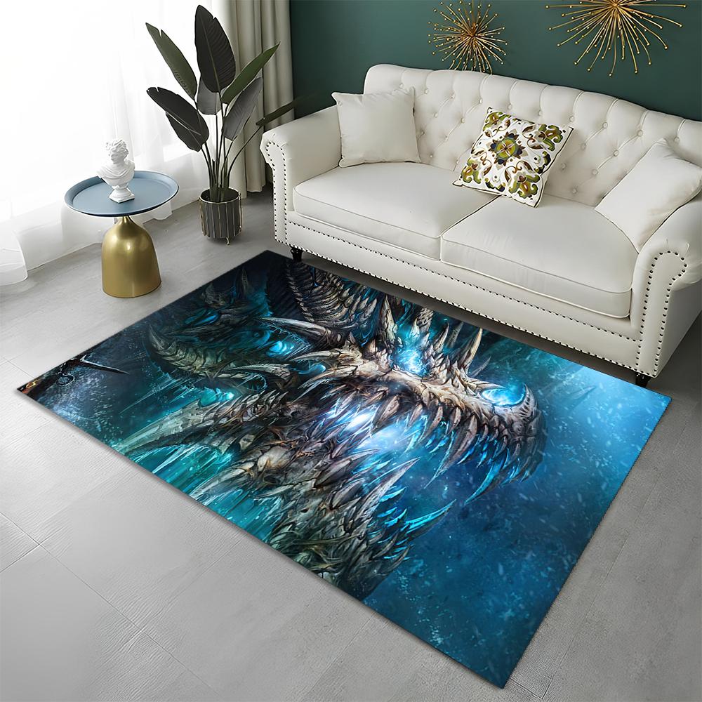 WOW Game World of Warcraft Gamer HD Teppich für Zuhause Wohnzimmer Schlafzimmer Sofa Fußmatte Dekor, Kinderteppich Rutschfeste Bodenmatte