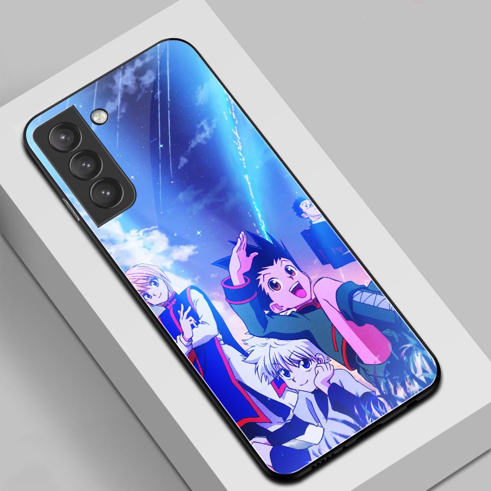 Szkło Hartowane Pokrowiec Dla Samsung A50 A60 A70 A21 A31 A51 A71 A81 A91 4G 5G A50S A70S M40 M80S Hunter X Hunter Anime Etui