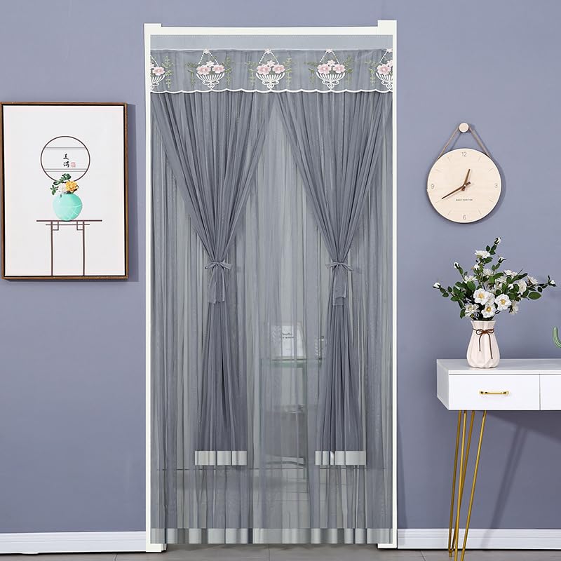 

Кружевные шторы блэкаут Wisfor с защитой от посторонних взглядов 200 см Цветочные Одинарные 100 см Солнце Двухслойные Велкро, Перегородка, Экран, Стильные, Милые, Теплозащитные серый