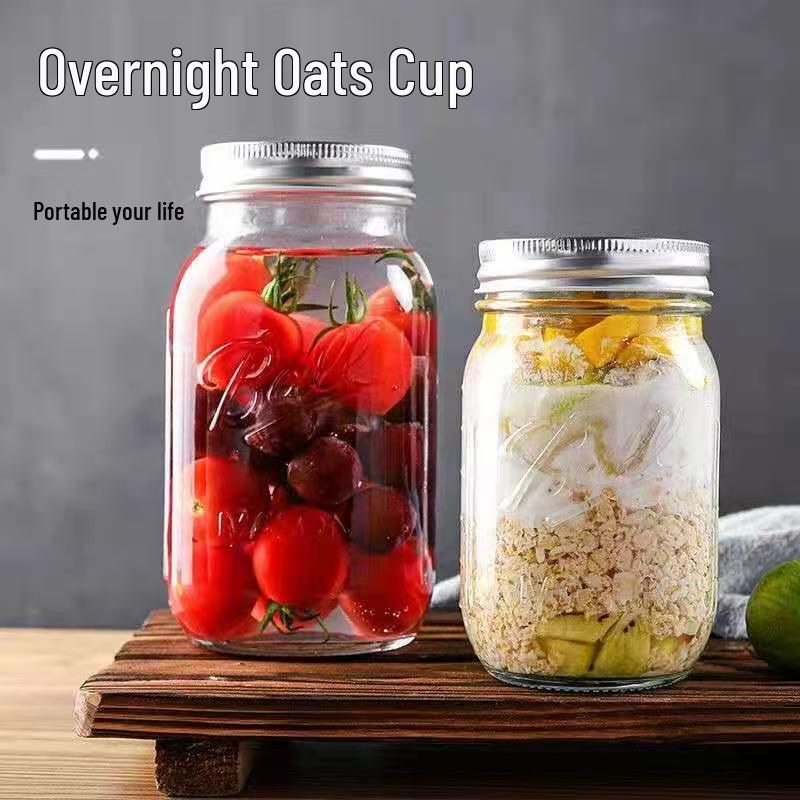 16oz Split Lid Mason Jar for Herbs, Salads, and Oatmeal