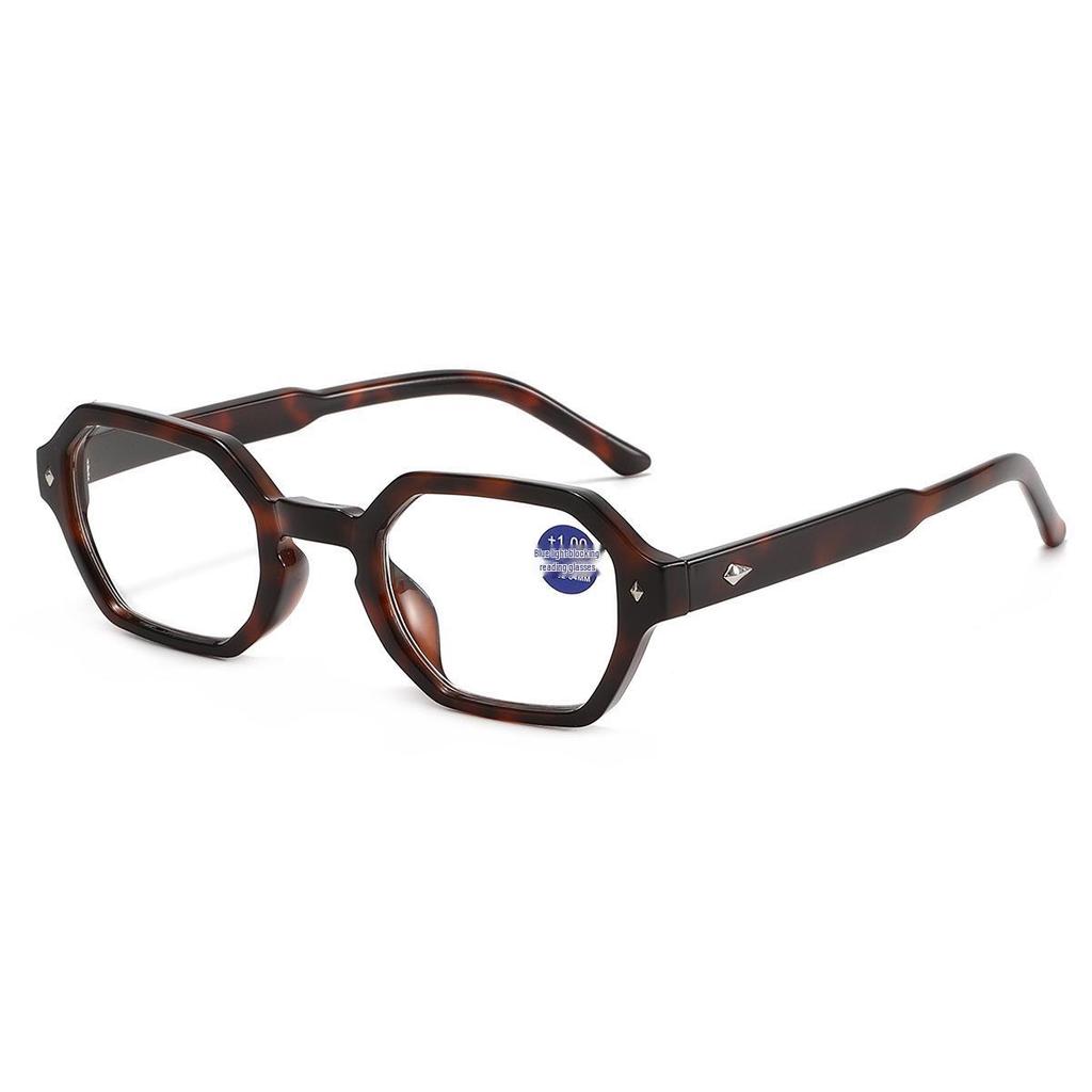 Anti-Blue Light Polygonal Retro Unisex Reading Glasses for Seniors