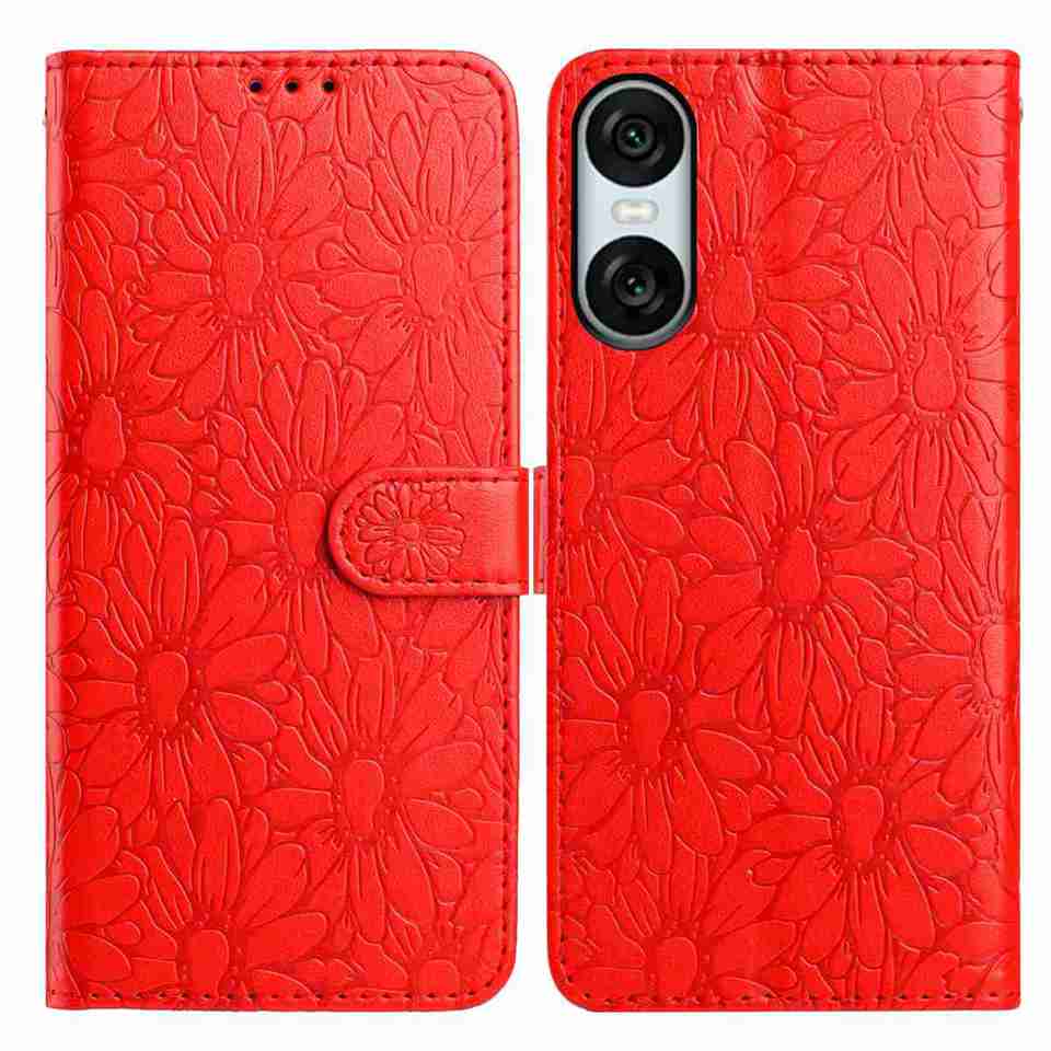 Custodia a libro con margherite in rilievo a 10 colori per Blackview A85/A53 Pro/A53. ZTE Blade A52 lite,Axon 40 Pro,A52,V50 Smart,A34. Sony Xperia 1V, Xperia 10V...