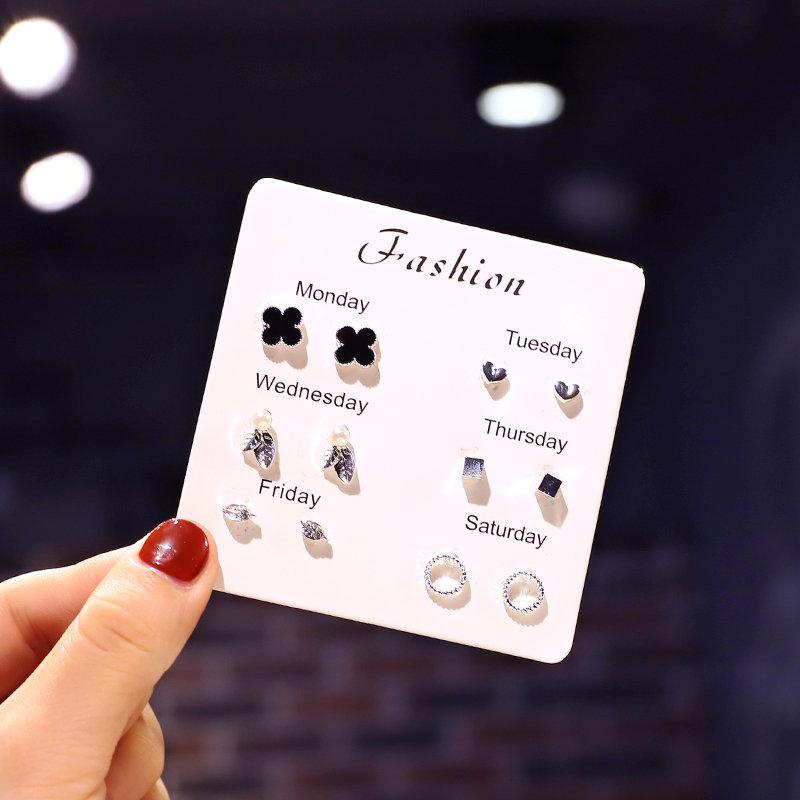 

1 набір/пакет. Багатоцільові сережки. Сережки. Набір сережок. Носіть протягом тижня. Сережки. Ювелірні вироби.