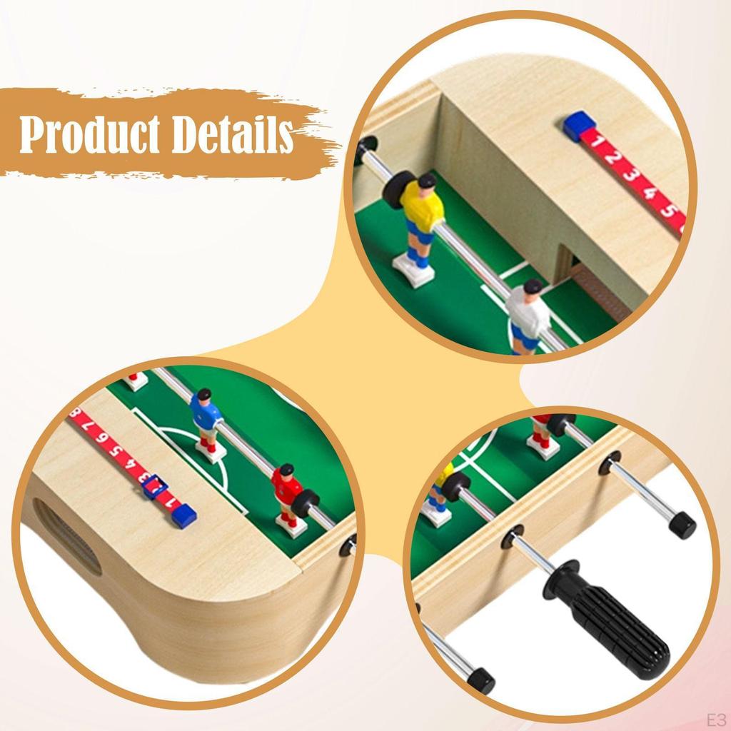 Foosball Table Educational Interactive Toy Lightweight with Ball and Score Keeper, Desktop Soccer