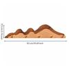 Wave-Shaped Wooden Wall Hanger Easy to Install for Bedroom, Hallway