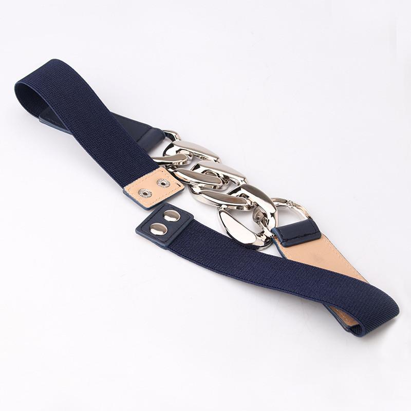 Punk Rock Metal Chain Waist Belt With Adjustable Elastic For Men Women Festival Accessory