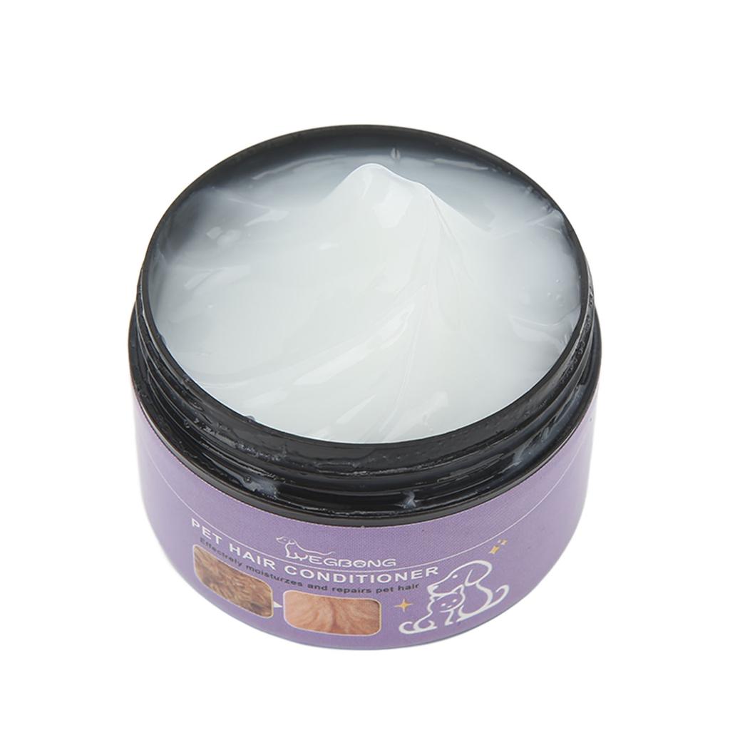 Haustier-Haarspülung, multifunktionale, sanfte Hunde-Skim-Creme für Hunde und Katzen, flauschiges, geschmeidiges Haar, 50 ml