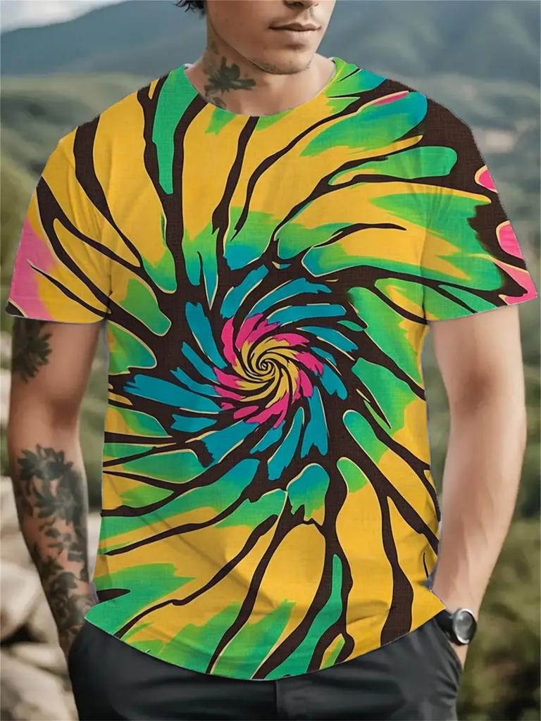 T-shirt Homme Tops d'Été T-shirts Graphiques Colorés T-shirt à Manches Courtes Col Rond Vêtements Streetwear Harajuku Vêtements Homme Imprimés 3D