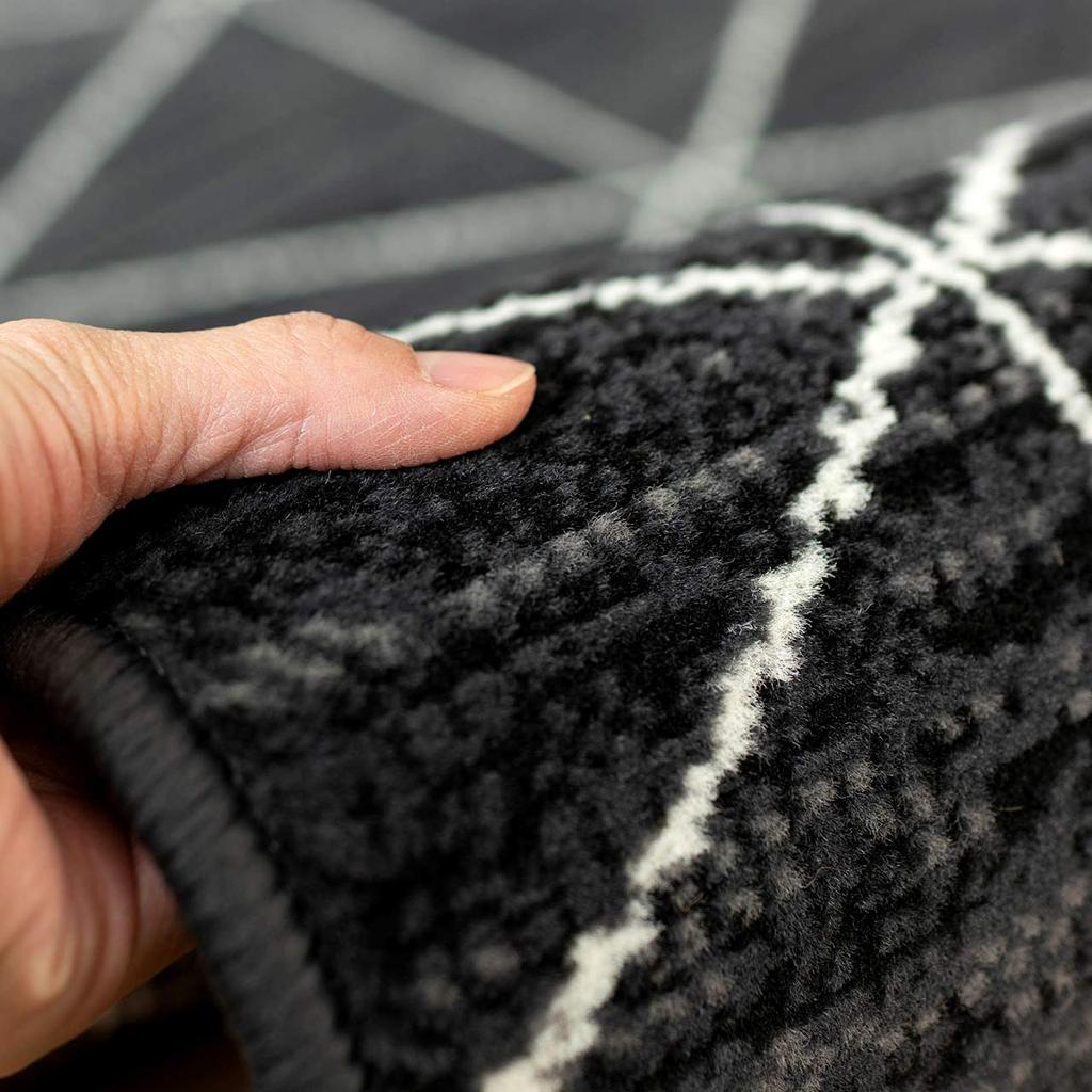 Sayan Sayan Geometric Beni Warren Style Rug Mat High Price 200x250 3 Tatami Dark Gray