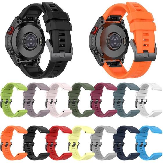 REYDA Silicone Band Compatible for Garmin Fenix 8 43mm, 20mm Quick Fit Watch Band Soft Breathable Silicone Bracelet Sport Wristband Replacement Band