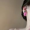 Super White~ Resin Grape Stud Earrings Sweet Fashion Fun Personality Earrings Niche Texture Light Luxury Earrings