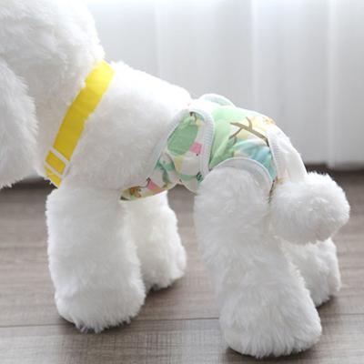 Pet Menstrual Pants Cartoon Print Belly Style Pet Physiological Pants Soft Breathable Dog Diapers Pet Supplies