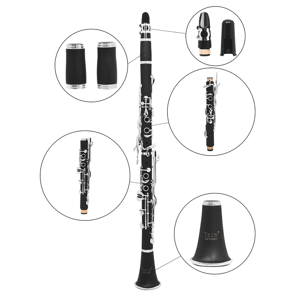 Bb Clarinet 17 Keys 6 Rings Bakelite Blackwinds Professional Clarinet Set Woodwind Instruments Double Regulator with Sax Case