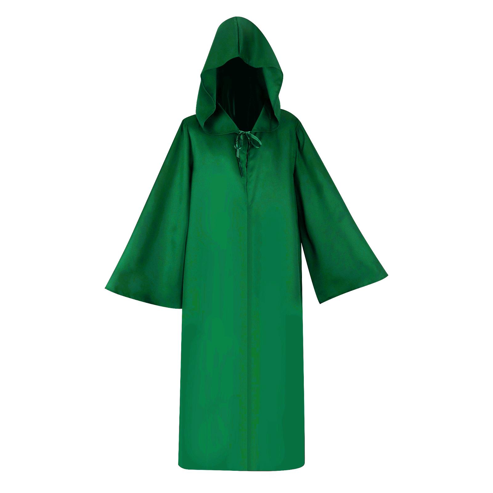 Halloween Capes Volwassene Kind Lange Mantels Cosplay Kostuums Heks Rood Zwart Paars Groen Zeis Man Vrouw S black