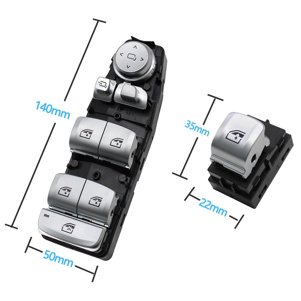 Silver Chrome Master Window Lifter Switch Control Button Regulator For BMW 3 5 7 X5 X6 F30 F35 F25 F26 F07 F10 F18 F01
