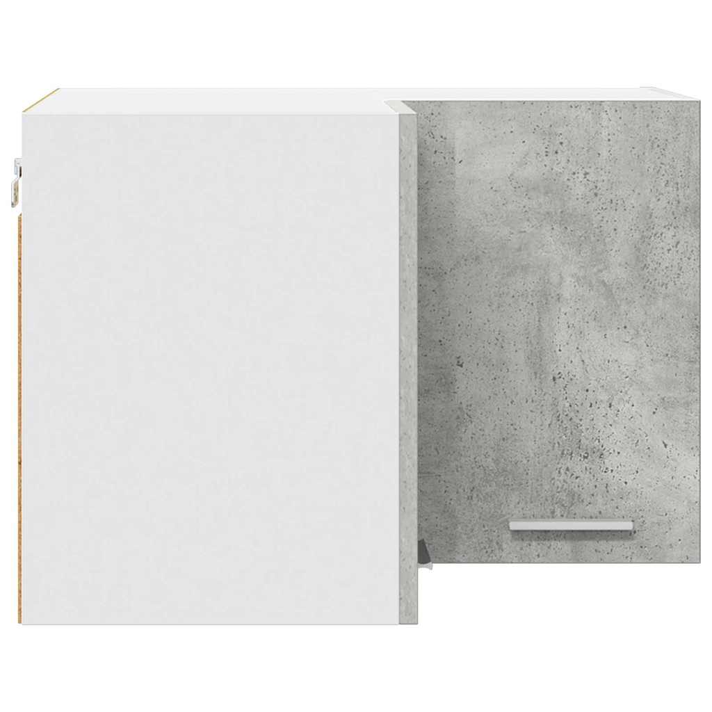 Wall Cabinet Concrete Grey and White 57 X 57 X 40 Cm Engineered Wood