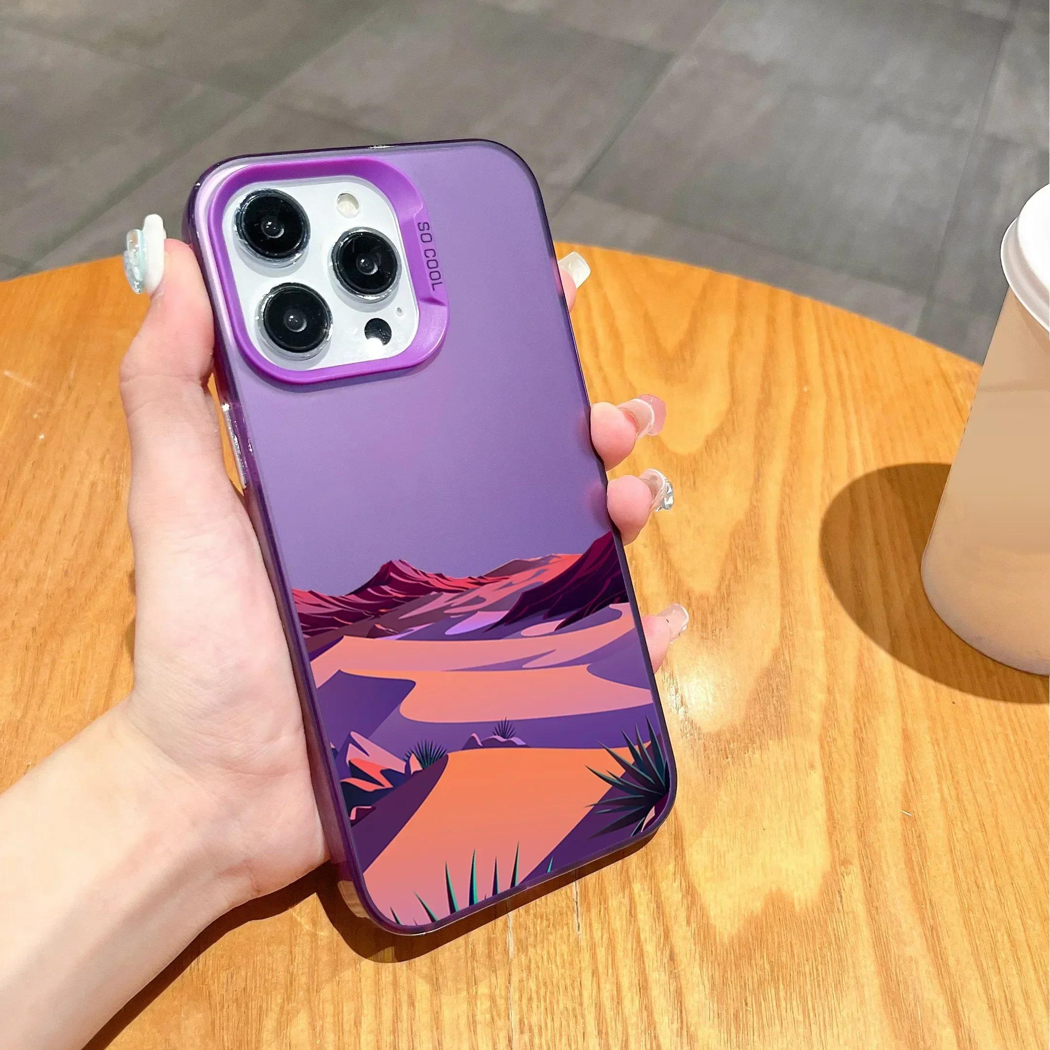 

Чехол The Not North Mountains для iPhone 16 15 14 13 12 11 Pro Max X XR XSMAX 8 7 Plus Candy Матовый Противоударный Чехол For iPhone 16 ProMax