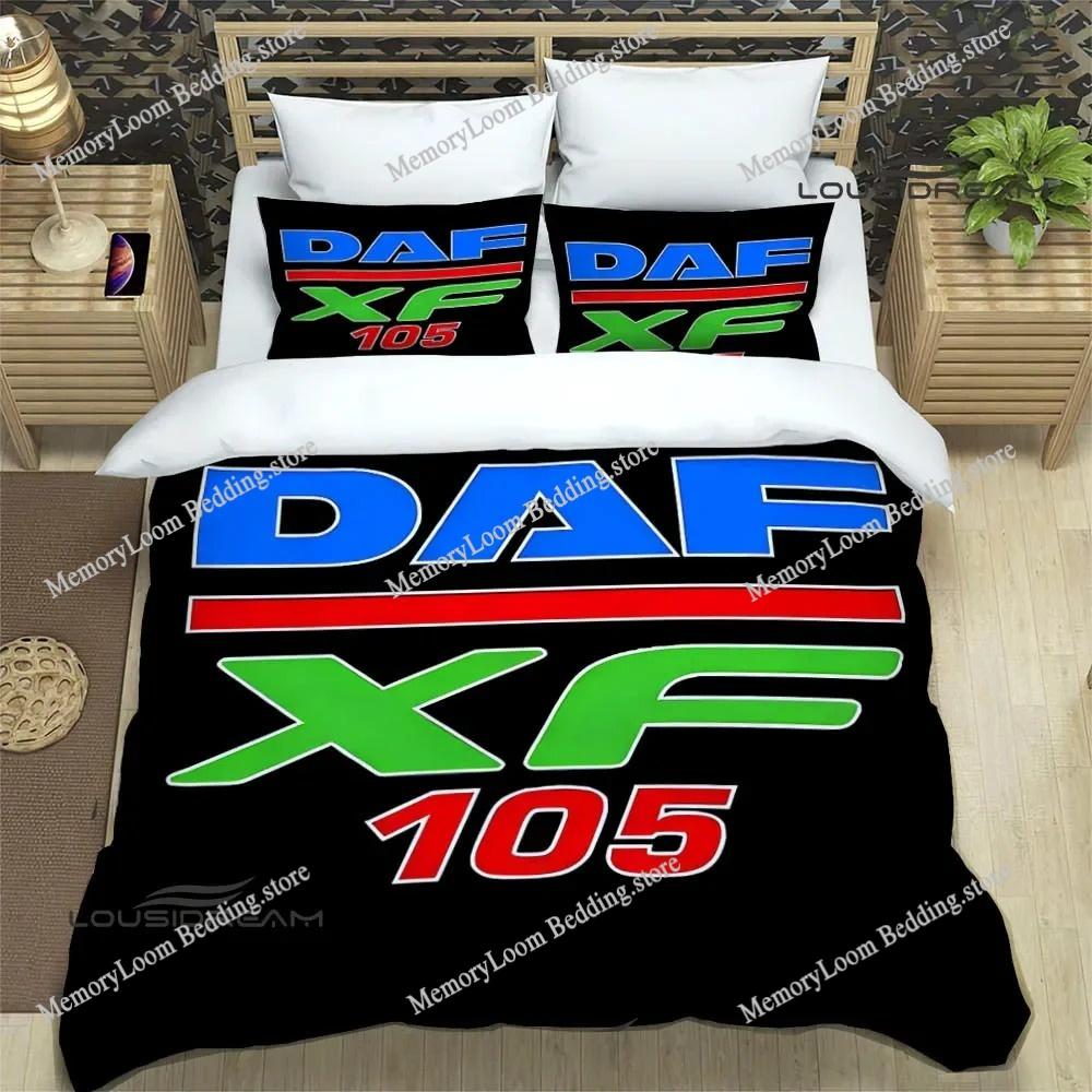 Set Biancheria da Letto Stampata Retrò Camion DAF 3D Set di Biancheria da Letto Raffinato Copripiumino Set Copripiumino Set Biancheria da Letto Lusso Regalo di Compleanno