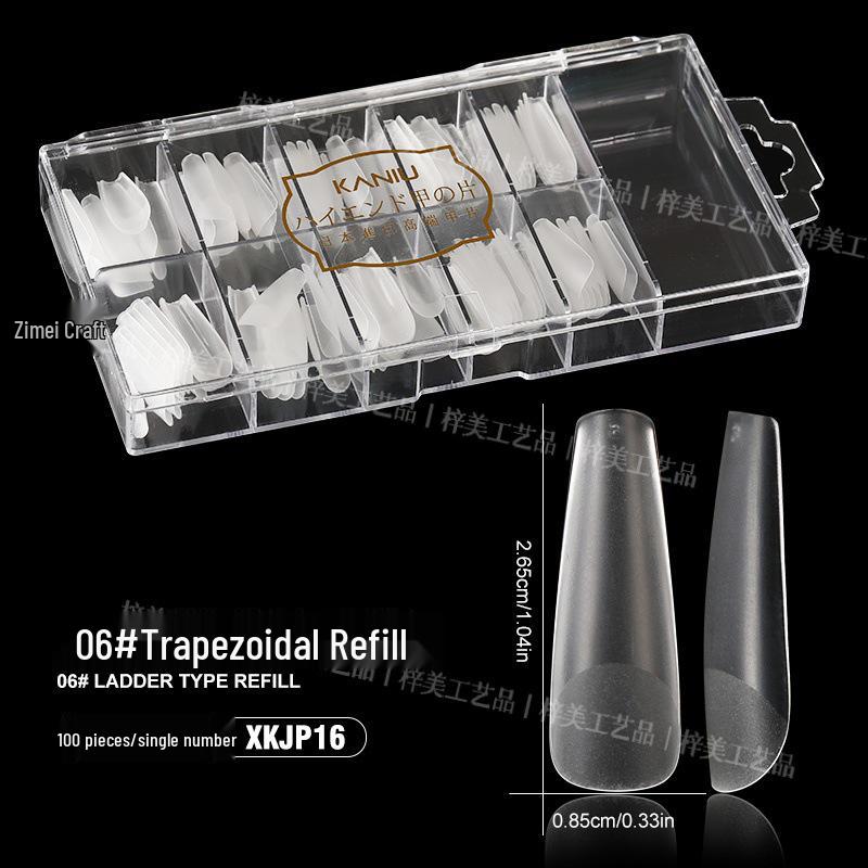 

Матовые бесследные типсы для наращивания ногтей с полупокрытием для салонов.