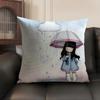 Cartoon SSantoro Gorjuss Cushion Cover Natural Linen Organic Fabric DoubleSided Printing Sofa Home Decor Gift Pillow Case