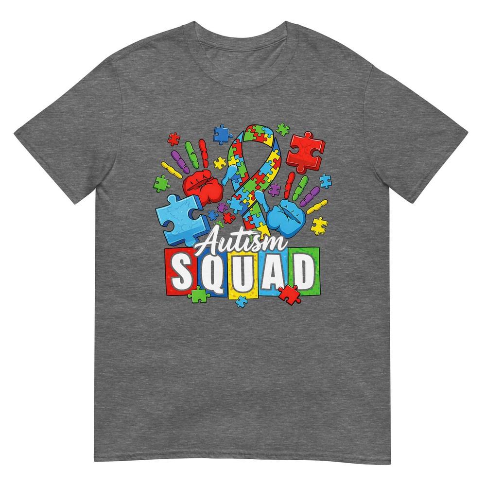 Autism Awareness Autism Support Squad Family Heart Puzzle Tshirt