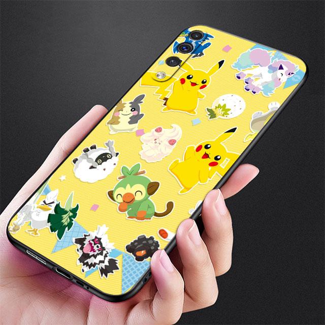 Case For Samsung Galaxy Note 20 Ultra 10 Plus A50 A70 A20 A30 A20 A20e A03 A04 A05 A10 Soft Phone Cover Pikachu Pokemon Cartoon