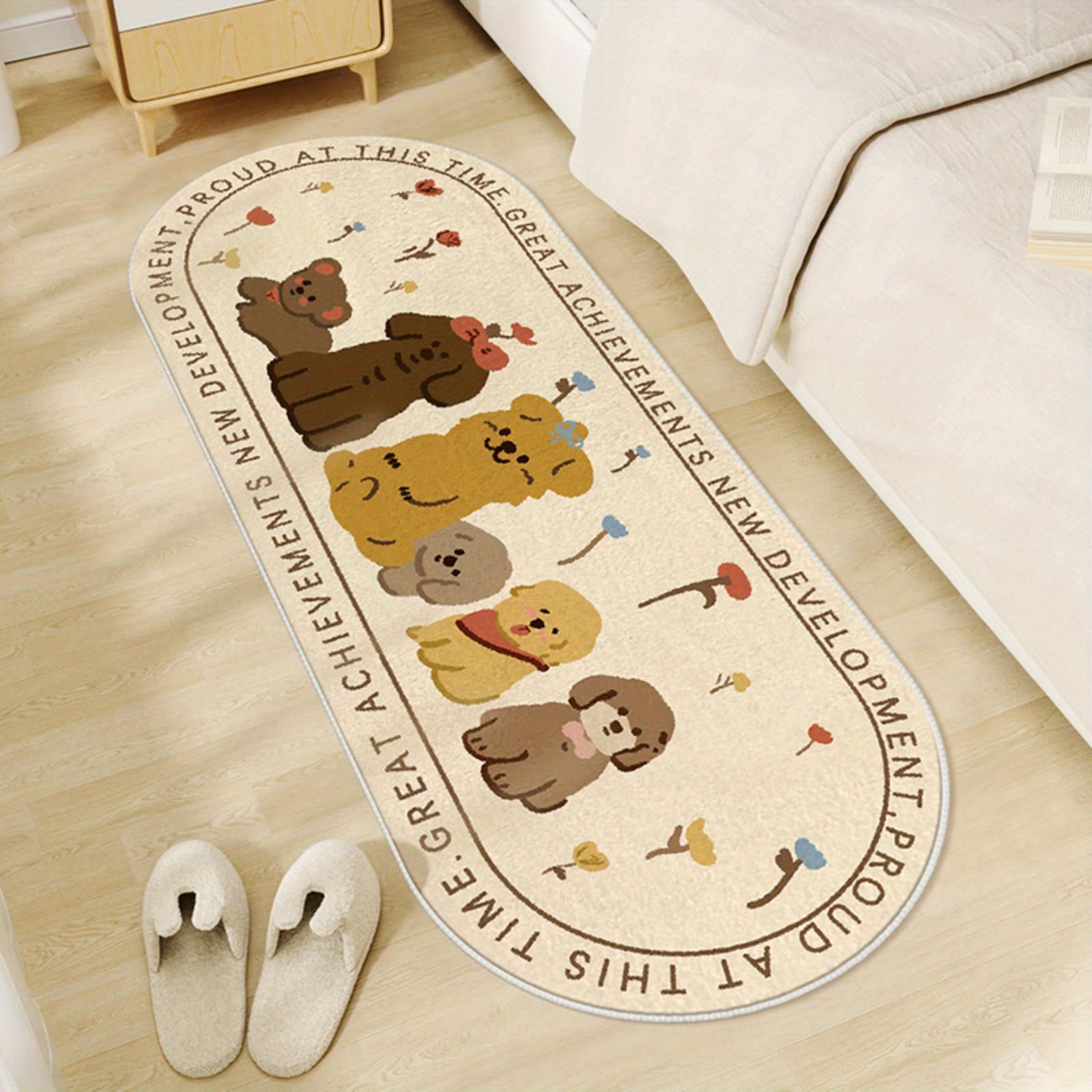 

Cartoon Puppy Carpet Kitchen Rug Doormat Welcome Mat Bathroom Mat Rug For Bedroom Carpet For Live Room Bedside Floor Mat 40X120CM (1.3X3.9FT