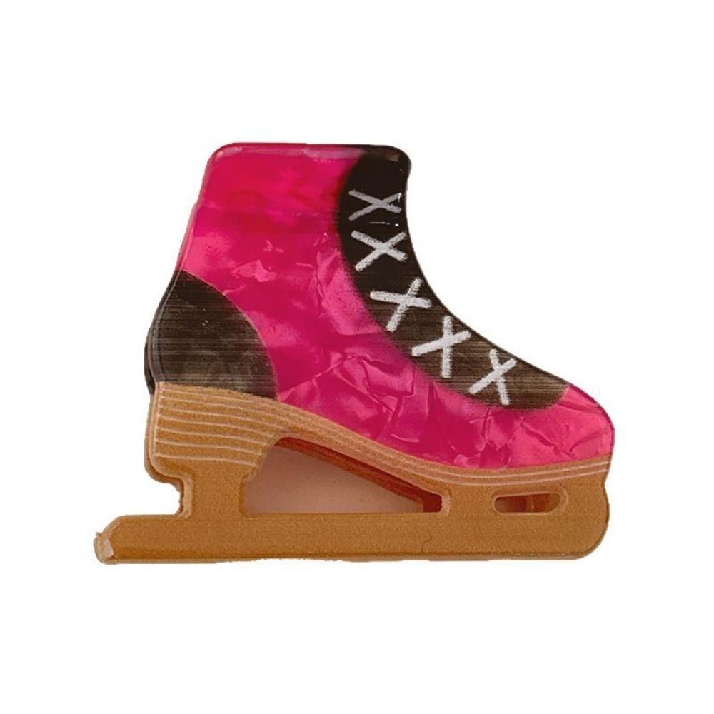 

PVC Roller Skates Shark Clip Sports Style Book Shape Hair Clip Badminton Hair Claw Wash Face Pink Roller Skates
