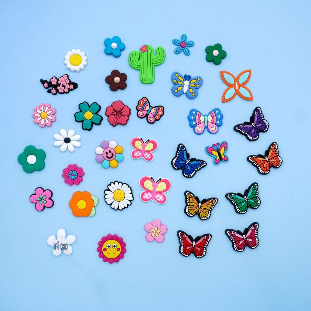 Butterfly Flower Shoe Decoration Buckles for Garden Clogs