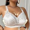 Big Chest Small Fashionable Shiny Pattern Pure Desire Underwear Lace Fat Girl Large Size Bra